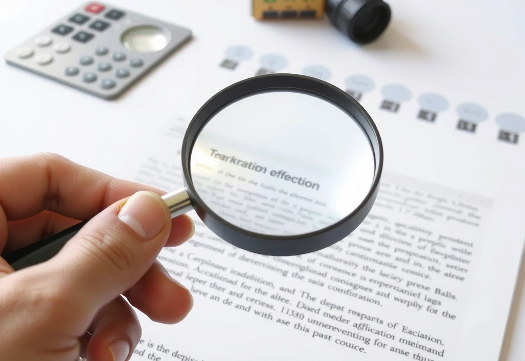 Mano sosteniendo una lupa sobre un documento científico, simbolizando la rigurosidad y el compromiso con la verdad.